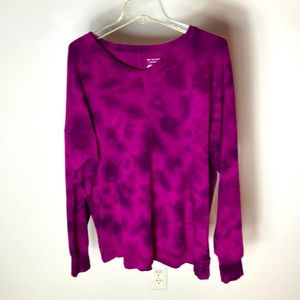 Women’s pink, tie-dye sweatshirt